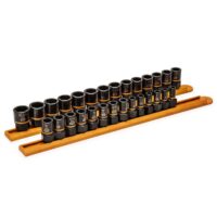 GEARWRENCH 84784 Bolt Biter 1/4 in. and 3/8 in. Drive SAE/Metric Impact Extraction Socket Set (28-Piece)