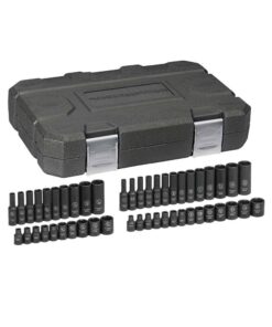 GEARWRENCH 84902 1/4 in. Drive 6-Point SAE/Metric Standard & Deep Impact Socket Set (48-Piece)