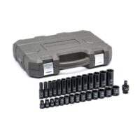 GEARWRENCH 84925N 3/8 in. Drive 6-Point Metric Standard & Deep Impact Socket Set (29-Piece)