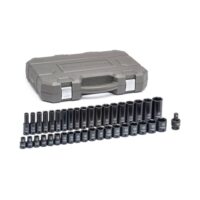 GEARWRENCH 84948N 1/2 in. Drive 6-Point Metric Standard & Deep Impact Socket Set (39-Piece)