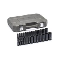 GEARWRENCH 84949N 1/2 in. Drive 6-Point SAE/Metric Deep Impact Socket Set (27-Piece)