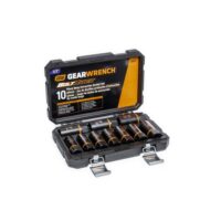 GEARWRENCH 86071 Bolt Biter 1/2 in. Drive SAE/Metric Deep Extraction Socket Set (10-Piece)