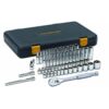 GEARWRENCH 80550P 120XP 3/8 in. Drive 6-Point Standard & Deep SAE/Metric Ratchet and Socket Mechanics Tool Set (56-Piece)