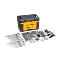 GEARWRENCH 80949 1/4 in. and 3/8 in. Drive 90-Tooth Standard and Deep SAE/Metric Mechanics Tool Set in 3-Drawer Storage Box (232-Piece)