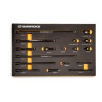 GEARWRENCH 86524 1/4 in., 3/8 in., 1/2 in. Impact Drive Tool Accessories Set with EVA Foam Tray (17-Pieces)