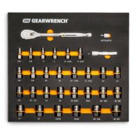 GEARWRENCH 86525 Bolt Biter Ratchet Socket Set MM/SAE with EVA Foam Tray (31-Pieces)