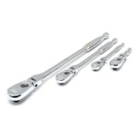 GEARWRENCH 81230T 1/4 in., 3/8 in. and 1/2 in. Drive 90-Tooth Flex-Head Teardrop Ratchet Set (4-Piece)