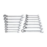 GEARWRENCH 85142 SAE/Metric 72-Tooth Reversible Combination Ratcheting Wrench Tool Set (14-Piece)