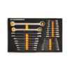 GEARWRENCH 86527 28-Piece 72T Metric Standard and Stubby Ratcheting Wrench Set with EVA Foam Tray