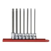 GEARWRENCH 80574 3/8 in. Drive SAE Long Ball End Hex Bit Socket Set (7-Piece)