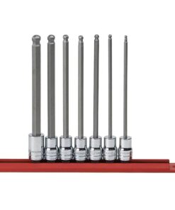 GEARWRENCH 80574 3/8 in. Drive SAE Long Ball End Hex Bit Socket Set (7-Piece)
