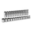 GEARWRENCH 80729 1/2 in. Drive 6-Point Standard and Deep SAE Socket Set (27-Piece)