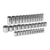 GEARWRENCH 80730 1/2 in. Drive 12-Point Standard and Deep Metric Socket Set (37-Piece)