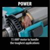 Makita GA7021 15 Amp 7 in. Corded Angle Grinder with Grinding wheel, Side handle and Wheel Guard