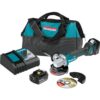 Makita XAG04T 18V 5.0Ah LXT Lithium-Ion Brushless Cordless 4-1/2/5 in. Cut-Off/Angle Grinder Kit