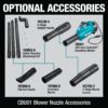 Makita CBU01Z 36V 157 mph 622 CFM ConnectX Cordless Brushless Blower, Connector Cable (Tool Only)