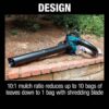 Makita XBU04ZV 120 MPH 473 CFM LXT 18V X2 (36V) Lithium-Ion Brushless Cordless Leaf Blower with Vacuum Attachment Kit (Tool-Only)