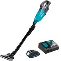 Makita XLC09R1B 18-Volt LXT Lithium-Ion Bagless Cordless Compact Brushless Cloth Filter 4-Speed Handheld Vacuum Kit, 2.0Ah