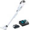 Makita XLC10R1W 18-Volt LXT Lithium-ion, Cloth Dust Bag, Compact Brushless Cordless, Paper filter, 4 -Speed Handheld Vacuum Kit, 2.0Ah