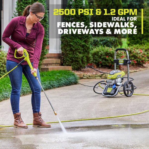 RYOBI RY142500 2500 PSI 1.2 GPM High Performance Cold Water Electric ...