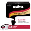 Lavazza Classico Single-Serve Coffee K-Cup® Pods for Keurig® Brewer, Medium Roast, Caps Classico, 32 Count (Pack of 4) Full-bodied medium roast with rich flavor and notes of dried fruit, Value Pack - 1