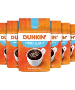 Dunkin' French Vanilla Flavored Ground Coffee, 18 Ounce (Pack of 6) - 1
