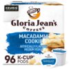 Gloria Jean's Macadamia Cookie Coffee, Keurig Single Serve K-Cup Pods, Medium Roast Coffee, 96 Count (4 Packs of 24)