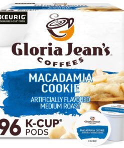 Gloria Jean's Macadamia Cookie Coffee, Keurig Single Serve K-Cup Pods, Medium Roast Coffee, 96 Count (4 Packs of 24)
