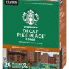 Starbucks Decaf Pike Place Roast K Cups, 72 Count (3 boxes of 24 K-Cups)
