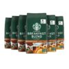 Starbucks Medium Roast Whole Bean Coffee, Breakfast Blend, 100% Arabica 6 bags (12 oz. each)