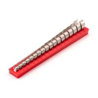 TEKTON WCF92220 8-27 mm 3/8 in. Drive 6-Point Flare Nut Crowfoot Wrench Set (18-Piece) with Rack