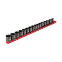 TEKTON SID91114 3/8 in. Drive 12-Point Impact Socket Set (19-Piece) (6-24 mm) - Rails
