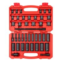 TEKTON SID91401 3/8 in. Drive 6-Point Impact Socket Set, 41-Piece (6 mm - 24 mm)