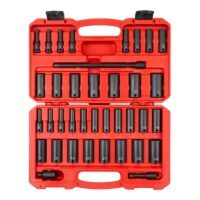 TEKTON SID91403 3/8 in. Drive Deep 6-Point Impact Socket Set, 37-Piece (1/4 in. - 1 in., 6 mm - 24 mm)