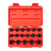 TEKTON SID92321 1/2 in. Drive 6-Point Impact Socket Set, 17-Piece (8 mm - 24 mm)