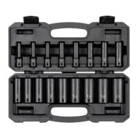 TEKTON SID92337 1/2 in. Drive Deep 12-Point Impact Socket Set, (17-Piece) (5/16 - 1-1/4 in.)