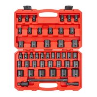 TEKTON SID92403 1/2 in. Drive 6-Point Impact Socket Set, 45-Piece (5/16 in. - 1-1/4 in., 8 mm - 32 mm)