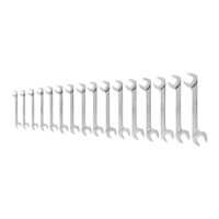 TEKTON WAE90206 10 mm to 27 mm Angle Head Open End Wrench Set (16-Piece)