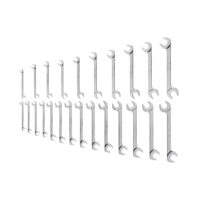 TEKTON WAE90301 1/4 - 3/4 in., 8 - 19 mm Angle Head Open End Wrench Set (23-Piece)