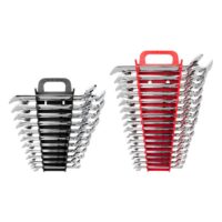 TEKTON WAE91302 3/8 - 1 in., 10 - 27 mm Angle Head Open End Wrench Set with Holder (27-Piece)