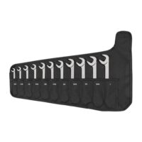 TEKTON WAE92102 3/8 - 1 in. Angle Head Open End Wrench Set with Pouch (11-Piece)