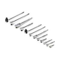 TEKTON SDR99001 1/4 in., 3/8 in., 1/2 in. Drive Ratchet and Breaker Bar Set (12-Piece)