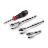 TEKTON SDR99003 1/4 in. Drive Quick-Release Ratchet and Spinner Handle Set (4-Piece)