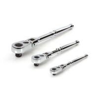 TEKTON SRH92103 1/4 in., 3/8 in., 1/2 in. Flex Quick-Release Ratchet Set (3-Piece)