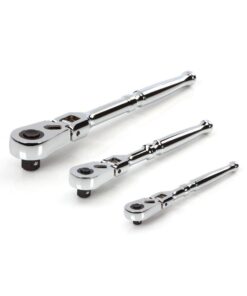 TEKTON SRH92103 1/4 in., 3/8 in., 1/2 in. Flex Quick-Release Ratchet Set (3-Piece)