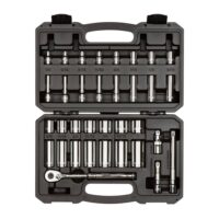 TEKTON SKT15101 3/8 in. Drive 6-Point Socket & Ratchet Set, 34-Piece (1/4-1 in.)