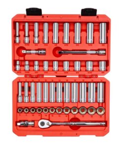 TEKTON SKT15302 3/8 in. Drive 12-Point Socket and Ratchet Set (47-Piece)