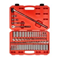 TEKTON SKT15311 3/8 Inch Drive 6-Point Socket & Ratchet Set, 73-Piece (1/4-1 in., 6-24 mm)