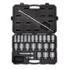 TEKTON SKT35106 3/4 in. Drive Deep 6-Point Socket and Ratchet Set 3/4 in. to 2 in. (25-Piece)