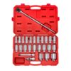 TEKTON SKT35206 3/4 in. Drive Deep 6-Point Socket and Ratchet Set 19 mm to 50 mm (27-Piece)
